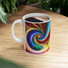 Load image into Gallery viewer, Bright Rainbow Swirls in Motion #8 Mug 11oz mug AI-Generated Artwork
