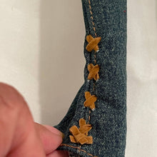 Load image into Gallery viewer, MGA Bratz Doll Clothing Accessory Skinny Low Waist Blue Jeans Cross Stitch Legs (Pre-Owned)