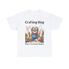 Load image into Gallery viewer, Crafting King: Where Creativity Reigns, Knitting 100% Cotton Classic T-shirt