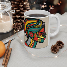 Load image into Gallery viewer, Colors of Africa Tribal Face Paint #6 11oz AI Decorative Coffee Mug