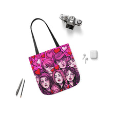 Load image into Gallery viewer, Pink Faces Fashion 100% Polyester Canvas Tote Bag #15