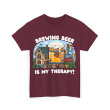 Load image into Gallery viewer, Beer Crafter Home Beer Brewing is my Therapy Brewing T-Shirt 100% Cotton Classic Fit
