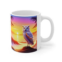 Load image into Gallery viewer, Beautiful Owl Standing in a Sea of Colors #1 Mug 11oz mug AI-Generated Artwork