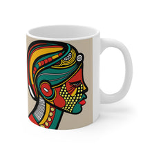 Load image into Gallery viewer, Colors of Africa Tribal Face Paint #6 11oz AI Decorative Coffee Mug