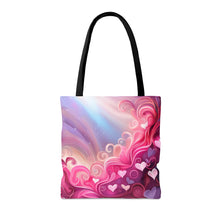 Load image into Gallery viewer, Heart Clouds the Pink Heart Series #14 Tote Bag AI Artwork 100% Polyester