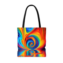 Load image into Gallery viewer, Ponds Tye Dye Swirls and Ripples Tote Bag AI Artwork 100% Polyester #8