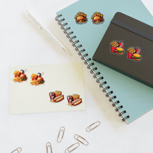 Load image into Gallery viewer, Hot Dog, Burgers & Fries Foodie Vinyl Sticker Sheets - 4 Foods/2 each 8pc Set