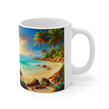 Load image into Gallery viewer, Tropical Beach Paradise #1 Mug 11oz mug AI-Generated Artwork