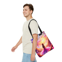 Load image into Gallery viewer, Angelic Angel Seaside Love the Pink Heart Series Tote Bag AI Artwork 100% Polyester #13
