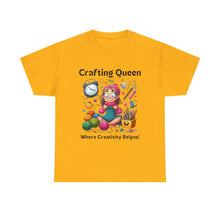 Load image into Gallery viewer, Crafting Queen: Where Creativity Reigns, Knitting 100% Cotton Classic T-shirt