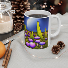 Load image into Gallery viewer, Lunar Moon Scene Toadstools and Lillies #8 Mug 11oz mug AI-Generated Artwork