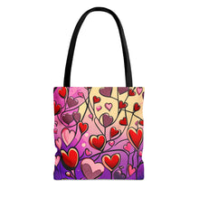 Load image into Gallery viewer, Heart Pallets the Pink Heart Series #18 Tote Bag AI Artwork 100% Polyester