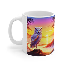 Load image into Gallery viewer, Beautiful Owl Standing in a Sea of Colors #1 Mug 11oz mug AI-Generated Artwork