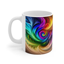 Load image into Gallery viewer, Bright Rainbow Swirls in Motion #10 Mug 11oz mug AI-Generated Artwork
