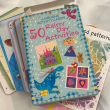 Load image into Gallery viewer, Usborne 2005 Rainy Day Activities 50 Cards Craft Project Ideas (Pre-owned)