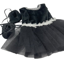 Load image into Gallery viewer, Ballerina Black & White Tutu Doll Dress and shoes for 18" Dolls