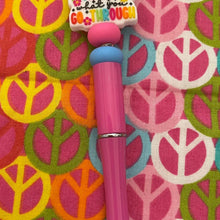 Load image into Gallery viewer, Pink and blue pen with Custom Handmade Beaded Pen