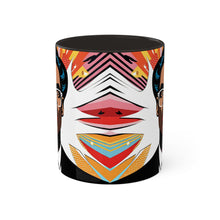 Load image into Gallery viewer, Colors of Africa Pop Art Black History Colorful #18 AI 11oz Black Accent Coffee Mug
