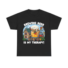 Load image into Gallery viewer, Beer Crafter Home Beer Brewing is my Therapy Brewing T-Shirt 100% Cotton Classic Fit
