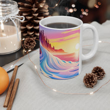Load image into Gallery viewer, Pastel Sea-life Sunset #18 Ceramic Mug 11oz mug AI-Generated Artwork