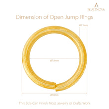 Load image into Gallery viewer, BEADNOVA 10mm Jump Rings Gold Jewelry Jump Rings for Jewelry Making Accessories Findings for Keychains (900Pcs)