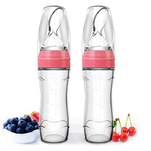 Load image into Gallery viewer, Matyz 2-Piece Silicone Baby Food Dispensing Spoon Set (Pink, 4oz/120ml) - Squeeze Feeder with Spoon for Babies 4 Months+