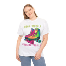 Load image into Gallery viewer, Neon Wheels, Endless Thrills 1980s Era Roller Skates