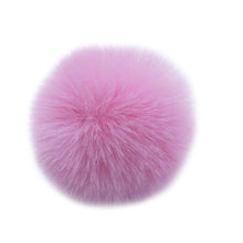 Load image into Gallery viewer, 16pcs DIY Pom Pom Balls for Keychain Faux Rabbit Fur Ball Key Ring for hat Phone Tag, Handbag Charm,Pink Pink