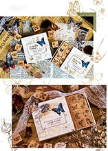 Load image into Gallery viewer, Tvoip 16 Pcs Wooden Rubber Stamp Set, Vintage Butterfly Scrapbooking Stamps Junk Journal DIY Craft Wooden Rubber Stamps Set for Scrapbook Album Diary Seal Stamps