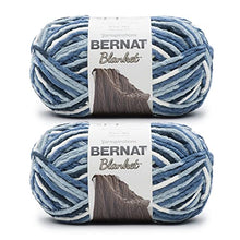 Load image into Gallery viewer, Bernat Blanket Faded Blues Yarn - 2 Pack of 300g/10.5oz - Polyester - 6 Super Bulky - 220 Yards - Knitting/Crochet
