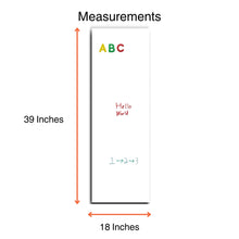 Load image into Gallery viewer, Magnetic Whiteboard Wall Decal 39” x 18” Peel and Stick Dry Erase Contact Paper with 55 Magnetic Letters Self Adhesive for Home, Office or Playroom
