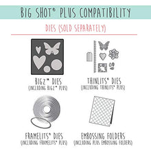 Load image into Gallery viewer, Sizzix Big Shot Plus 660340 Manual Die Cutting & Embossing Machine for Arts & Crafts, Scrapbooking & Cardmaking, 9” Opening