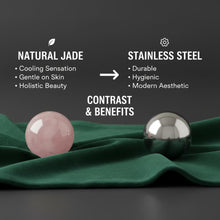 Load image into Gallery viewer, 4 PACK Roller Bottles with Natural Rose Quartz Balls - 10ml Refillable Amber Glass Essential Oil Roll On Kit, Leak-Proof for Travel, Aromatherapy, DIY Perfume & Gifts (10ml Pink Glod Amber Bottles)