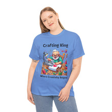 Load image into Gallery viewer, Crafting King: Where Creativity Reigns, Grandpa T-Shirt Designing Cotton Classic