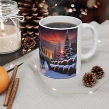 Load image into Gallery viewer, Winter Scene That time of Year caroling  #4 Mug 11oz mug AI-Generated Artwork