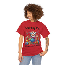 Load image into Gallery viewer, Crafting King: Where Creativity Reigns, Knitting 100% Cotton Classic T-shirt