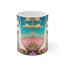 Load image into Gallery viewer, Good Vibes Cute Llama Funny #6 Ceramic 11oz Mug AI-Generated Artwork