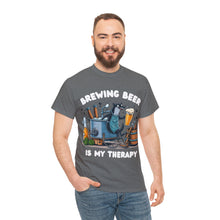 Load image into Gallery viewer, Beer Crafter Beer Brewing is my Therapy Brewing T-Shirt 100% Cotton Classic Fit
