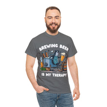 Load image into Gallery viewer, Beer Crafter Beer Brewing is my Therapy Brewing T-Shirt 100% Cotton Classic Fit