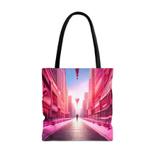 Load image into Gallery viewer, Love in the Air the Pink Heart Series #7 Tote Bag AI Artwork 100% Polyester
