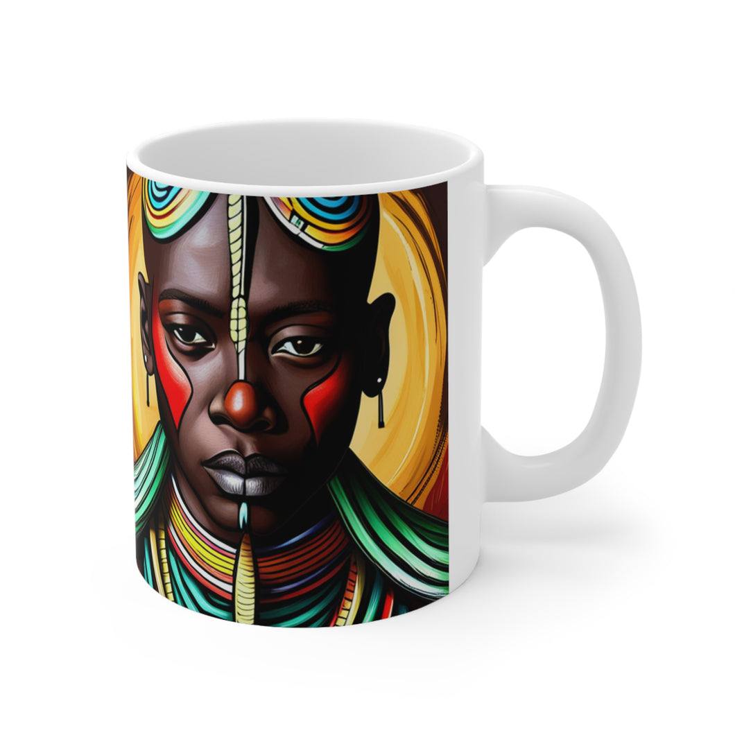 Colors of Africa Warrior King #1 11oz AI Decorative Coffee Mug