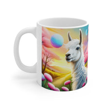 Load image into Gallery viewer, Good Vibes Cute Llama Funny #7 Ceramic 11oz Mug AI-Generated Artwork