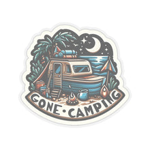 Load image into Gallery viewer, Gone Beach Camping Vinyl Stickers, Laptop, Gear, Outdoor Sports, #9
