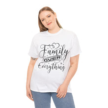 Load image into Gallery viewer, Muse Wearable Family Over Everything Script Unisex Cotton Crewneck T-Shirt