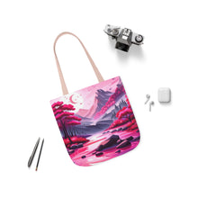 Load image into Gallery viewer, Pink Heart Series #7 Fashion Graphic Print Trendy 100% Polyester Canvas Tote Bag AI Image