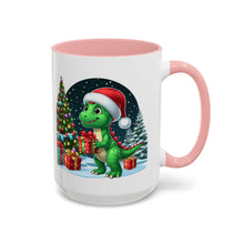 Load image into Gallery viewer, Mug Dinosaur Gifts Santa Hat Holiday Coffee Cup 11, 15oz