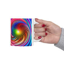 Load image into Gallery viewer, Bright Rainbow Swirls in Motion #7 Mug 11oz mug AI-Generated Artwork
