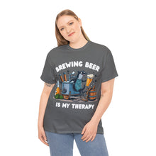 Load image into Gallery viewer, Beer Crafter Beer Brewing is my Therapy Brewing T-Shirt 100% Cotton Classic Fit