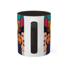 Load image into Gallery viewer, Colors of Africa Pop Art Black Colorful #21 AI 11oz Black Accent Coffee Mug
