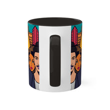 Load image into Gallery viewer, Colors of Africa Pop Art Black Colorful #21 AI 11oz Black Accent Coffee Mug